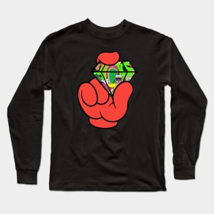 Dope diamond in my red hand drawing Long Sleeve T-Shirt